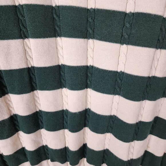 Tommy Hilfiger Golf VTG Colorblock Stripe Cable Knit Crewneck Sweater - Picture 4 of 8